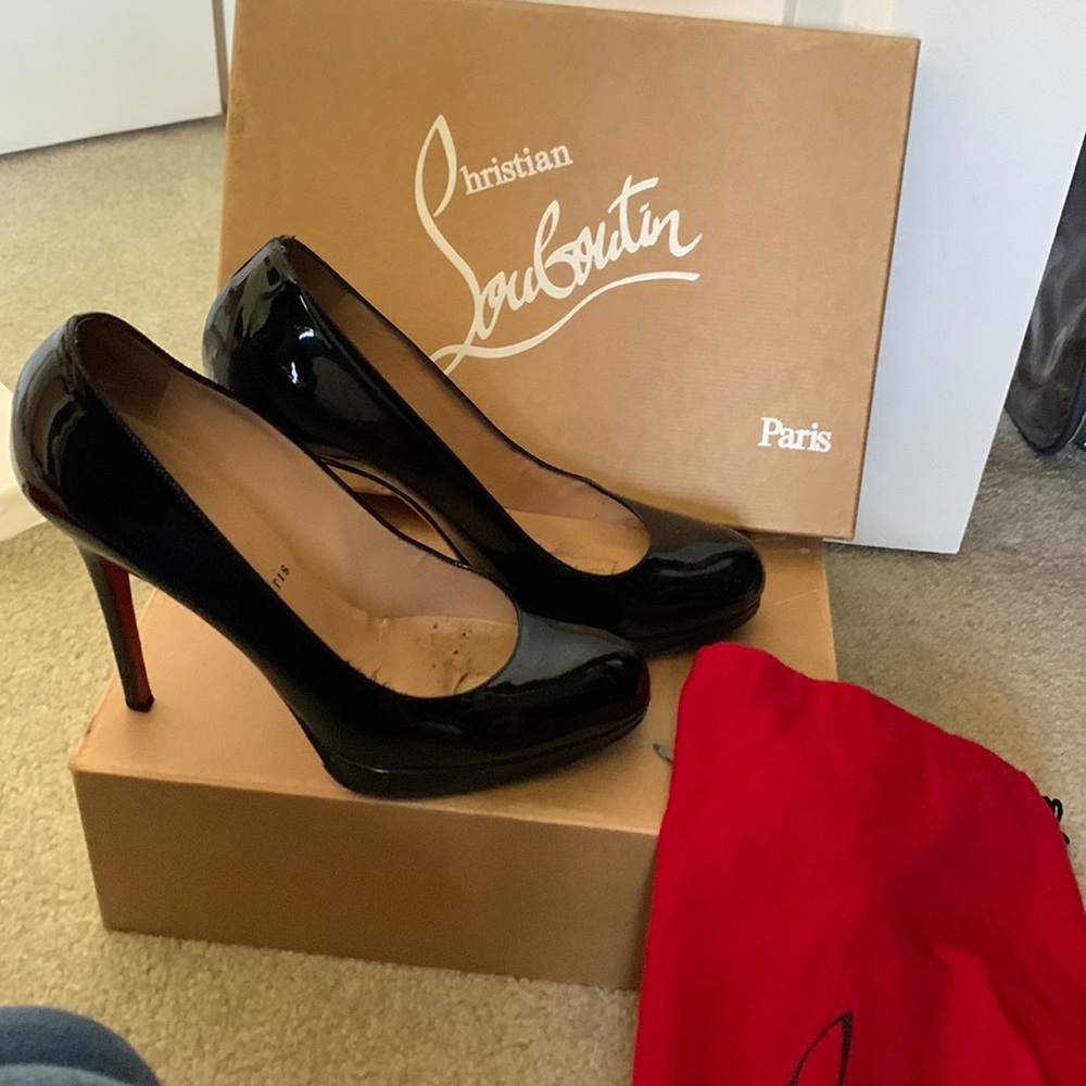 Christian louboutin New Simple Pump 120 patent calf